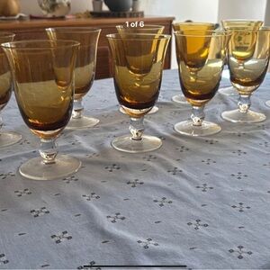 Southern Living at Home Amber Glass Iced Tea/Goblet Set